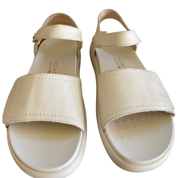 Vionic Awaken Recovery Leather Platform Banded Open Toe Sandals - Picture 8 of 12